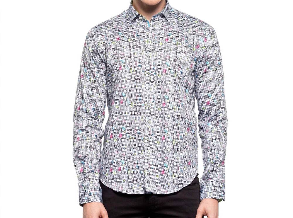 NEW EIGHT X dance hall button down shirt in grey